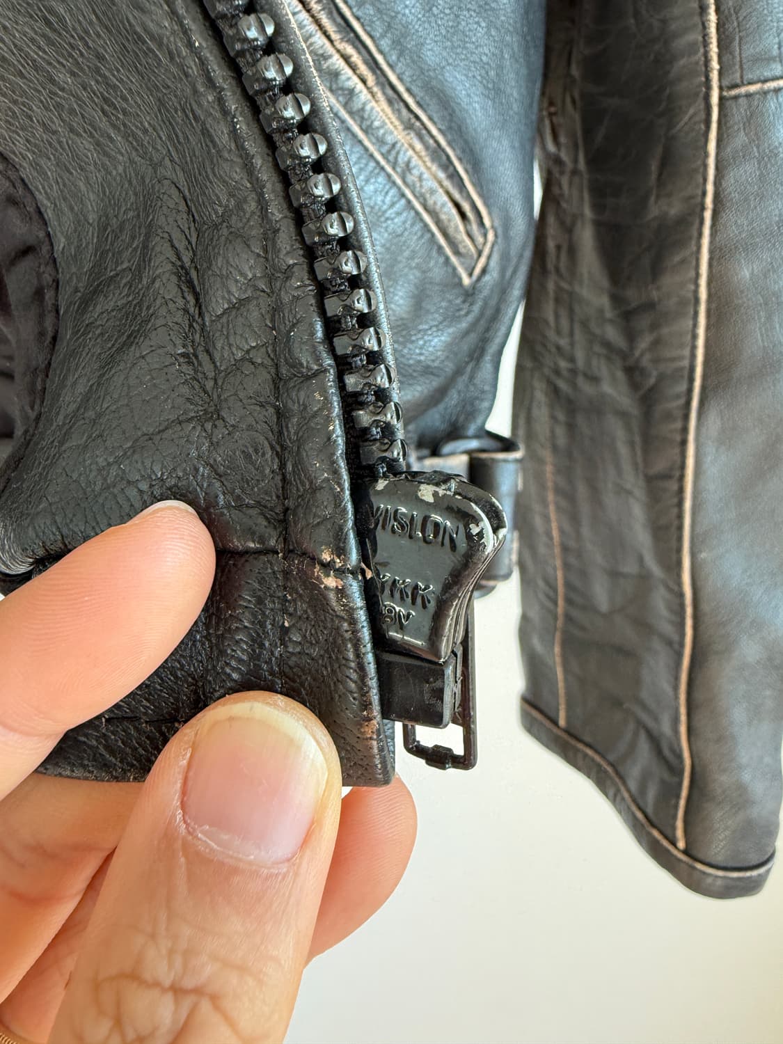 Top skin 레이싱 레더 자켓 상품이미지9