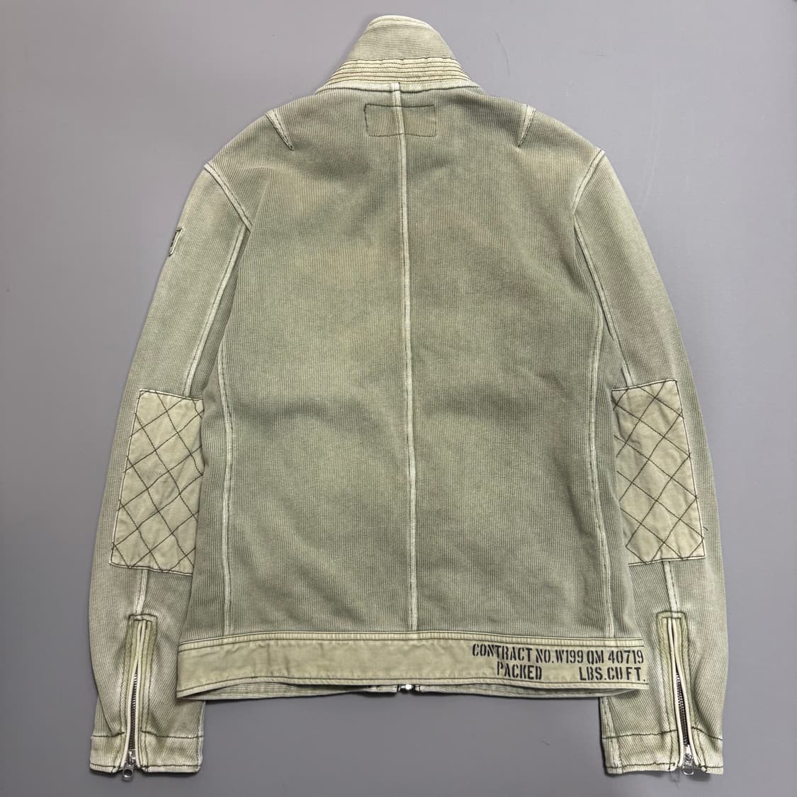 아비렉스라이트 올리브컬러 헤비웨이트 하이넥 밀리터리 풀 집업 자켓 상품이미지8