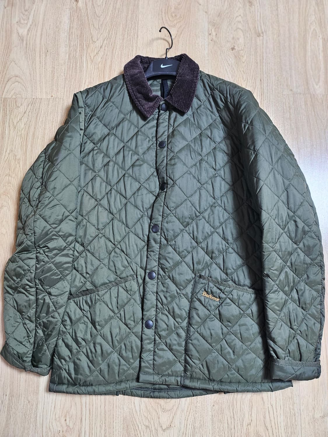 (M)바버 퀄팅 자켓 올리브 상품이미지1