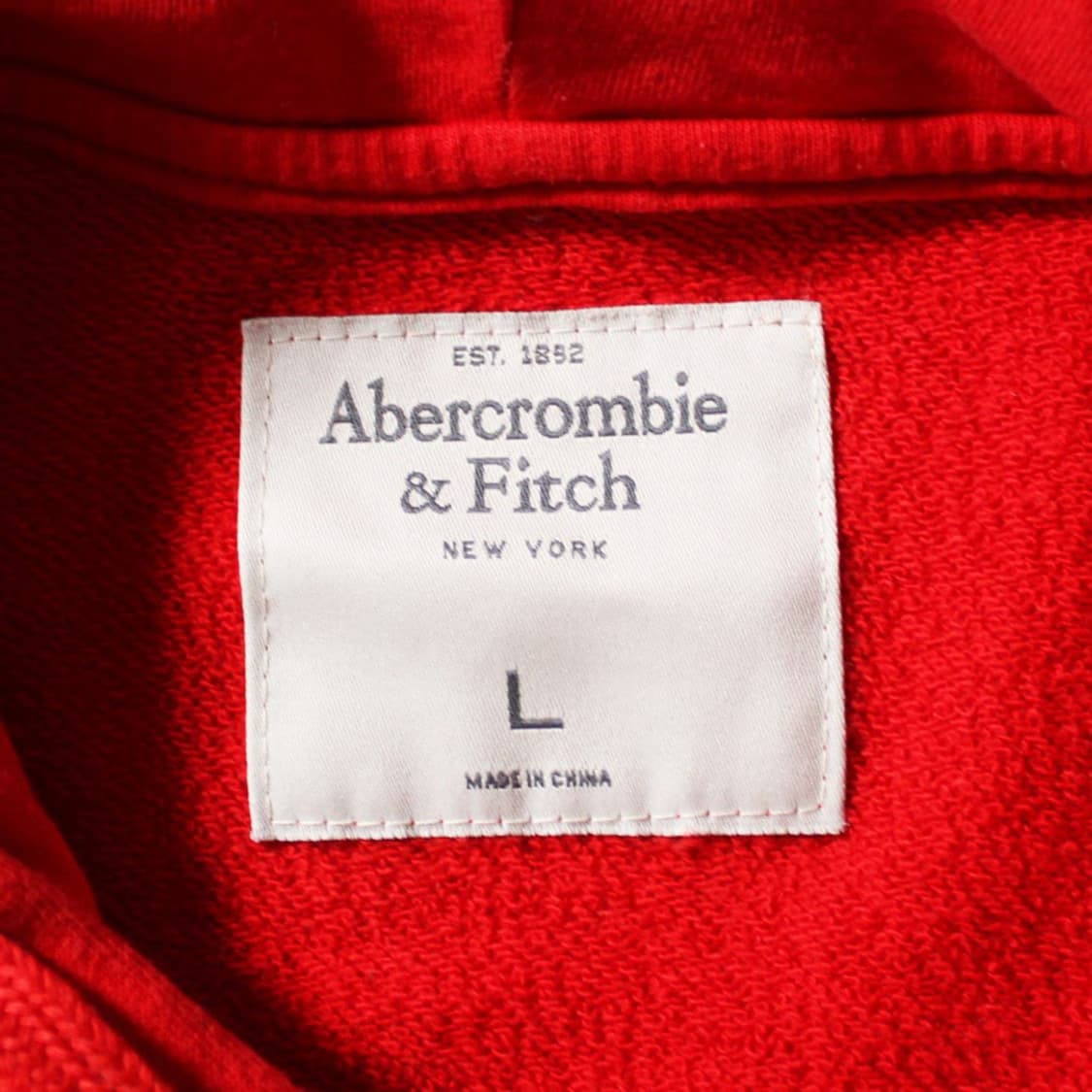 Abercrombie 아베크롬비 레드 기모 후드티 상품이미지4