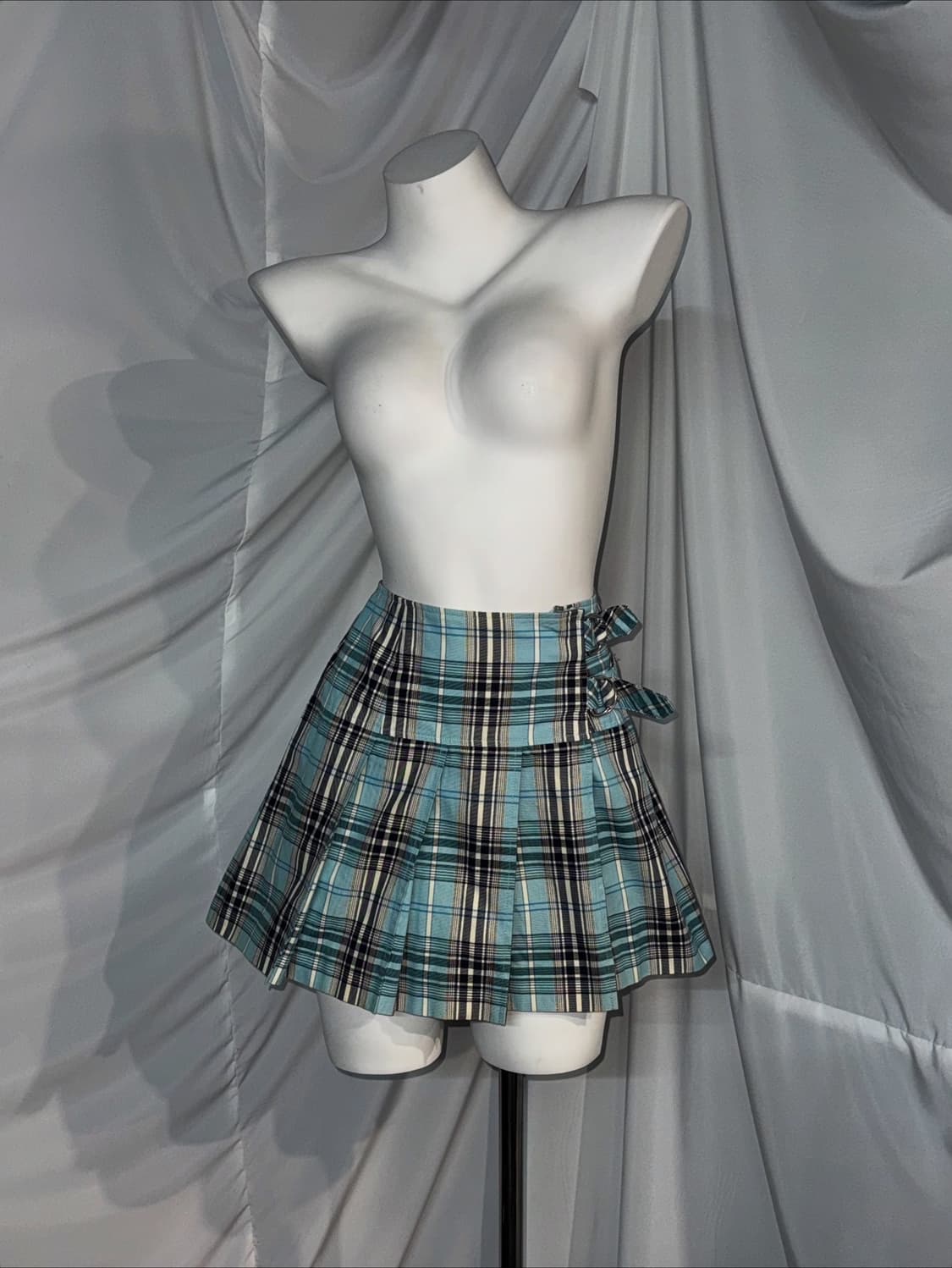 한교동미미 후드 미쿠 체크 코디세트  상품이미지2