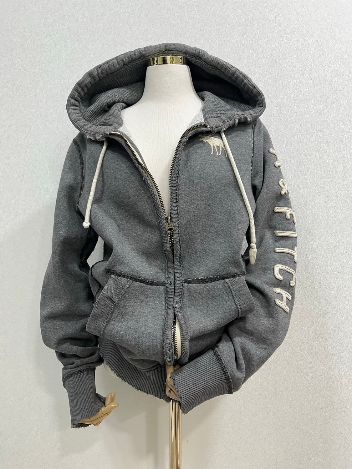 아베크롬비 시그니처 순록 후드집업 그레이 상품이미지1