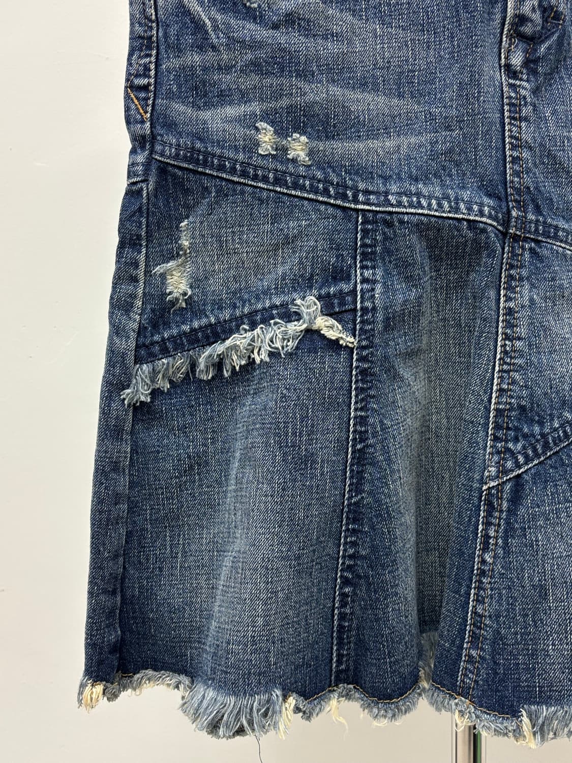 빈티지 데님 미디 스커트 상품이미지3