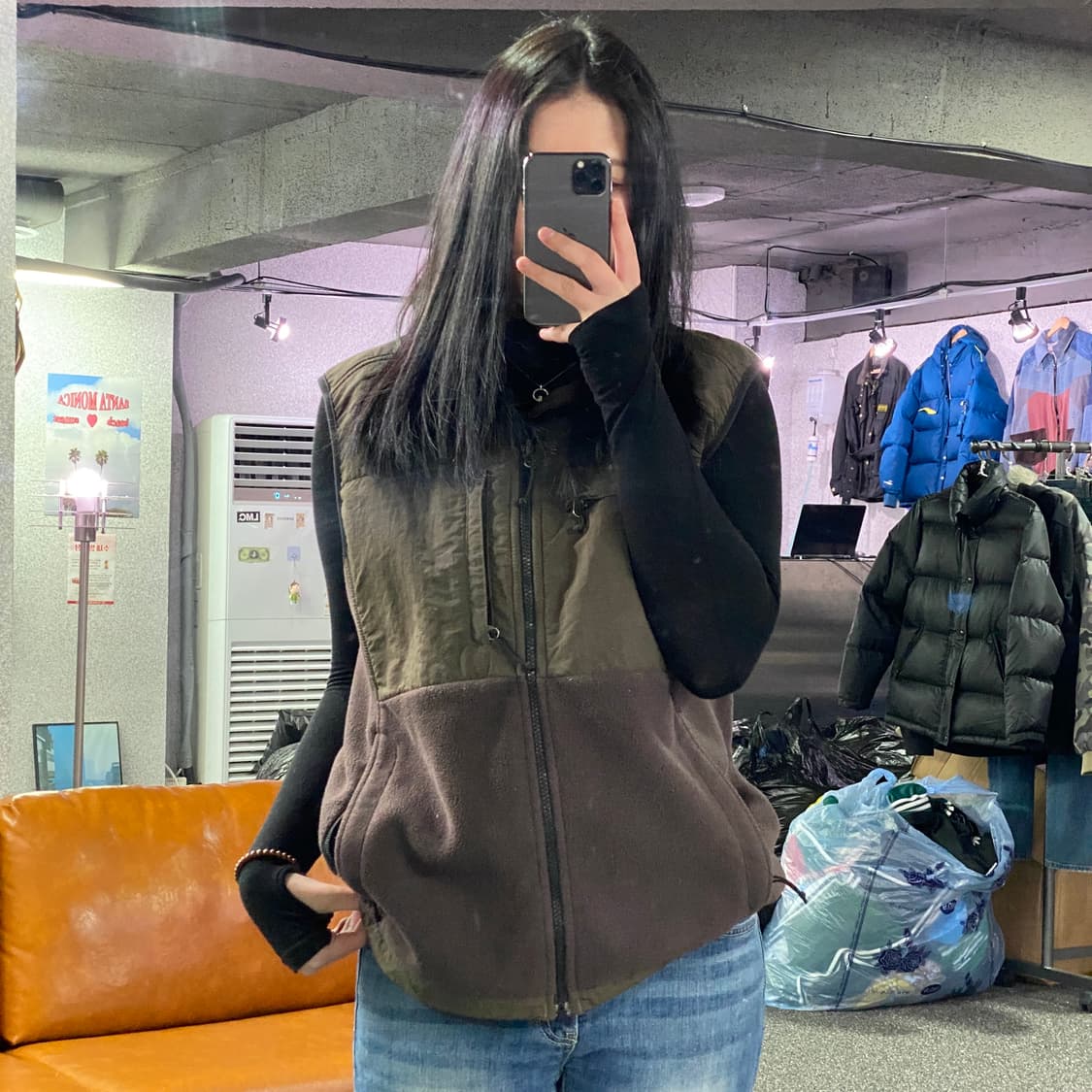 노스페이스 og 데날리 플리스 테크 베스트 브라운 B3512 상품이미지1