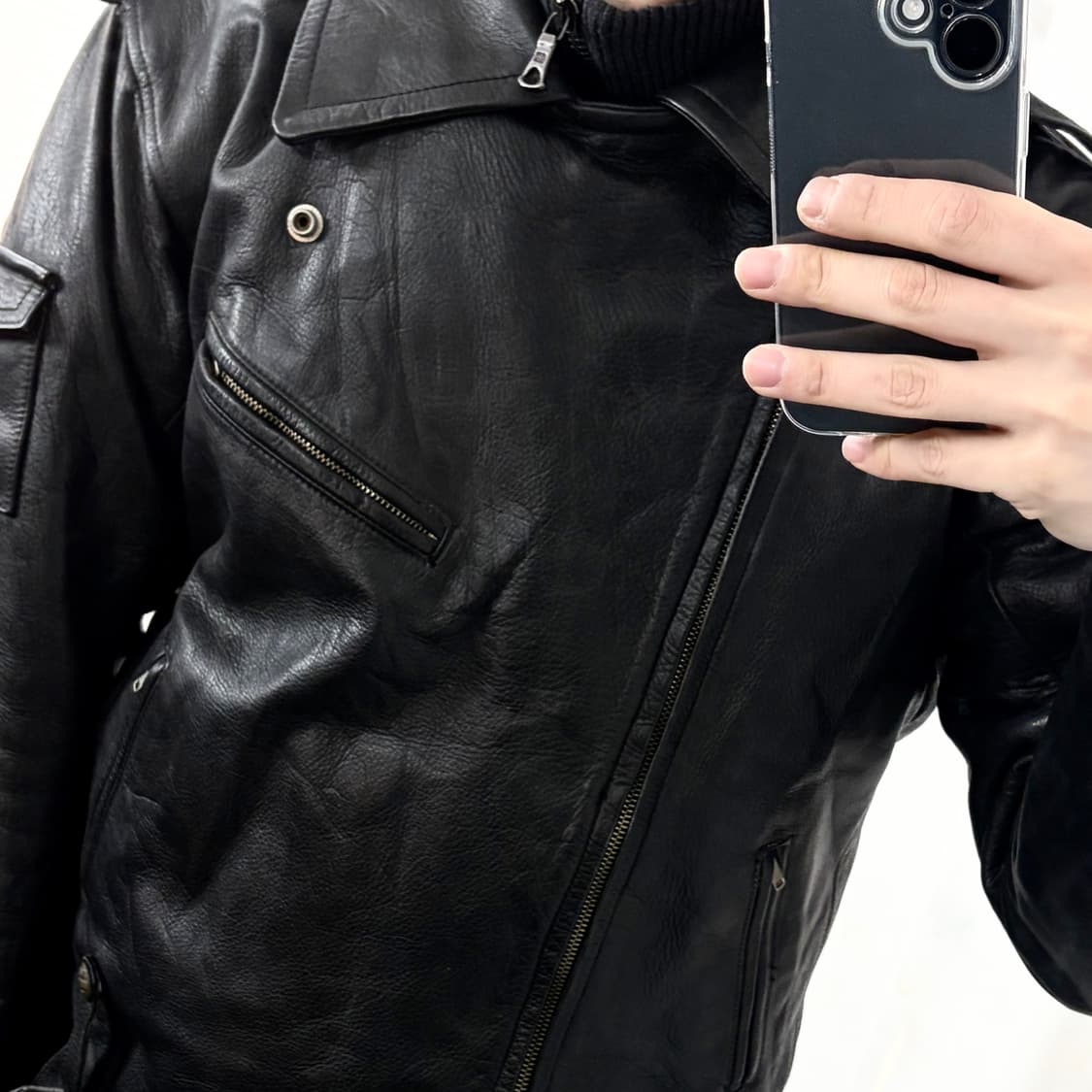Komine 코미네 소가죽 더블카라 모터사이클 자켓 상품이미지3
