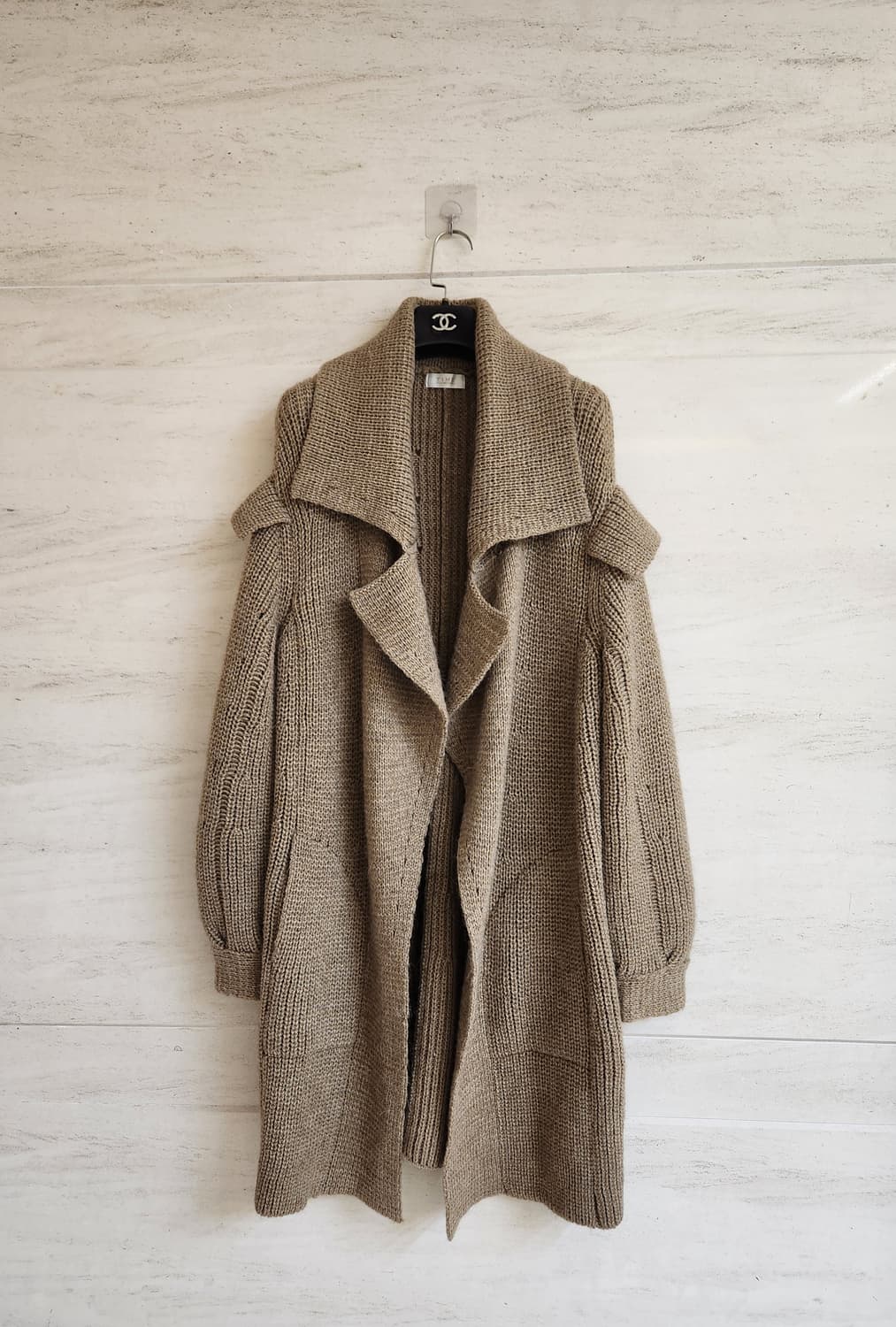 타임 알파카울 블렌드 오픈 가디건 프리사이즈 상품이미지2