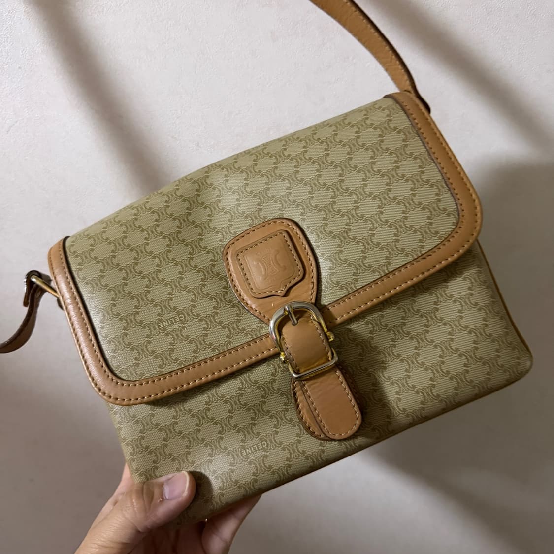 빈티지 셀린느 스퀘어 트리오페 크로스백 상품이미지2