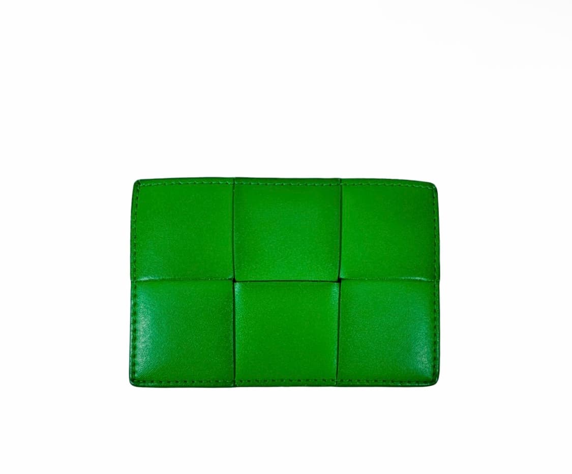 보테가베네타 인트레치아토 남성 레더 카세트 카드 케이스 지갑 패러킷 그린 상품이미지1