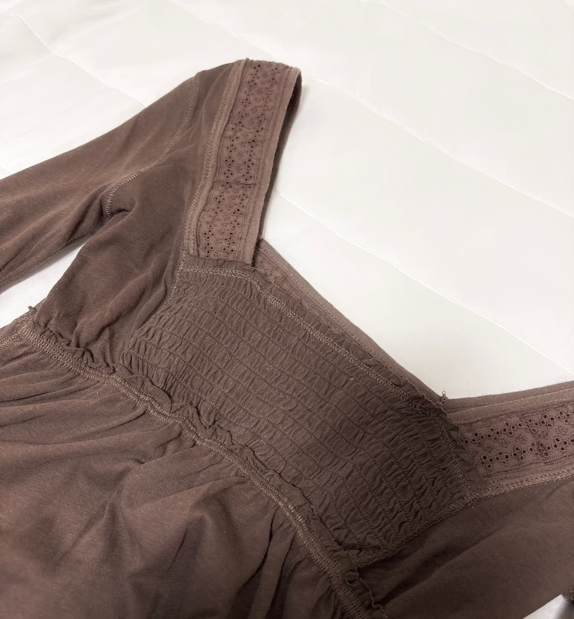 아베크롬비 대장 베이비돌 롱슬리브 브라운 초코 레이스 상품이미지3