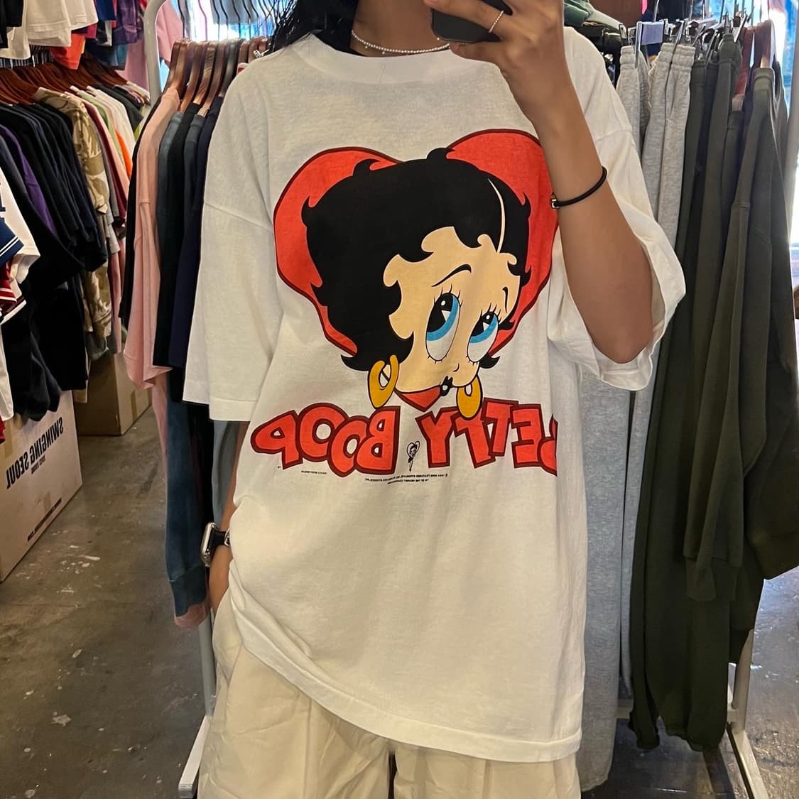 Betty boop print T-shirt 상품이미지8