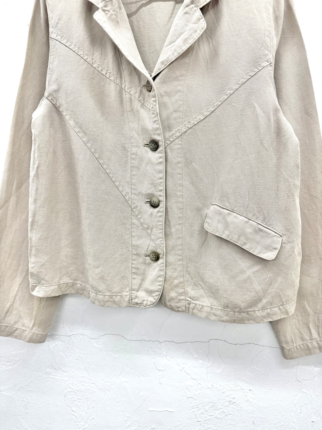 JPN 사선 린넨 자켓 상품이미지2