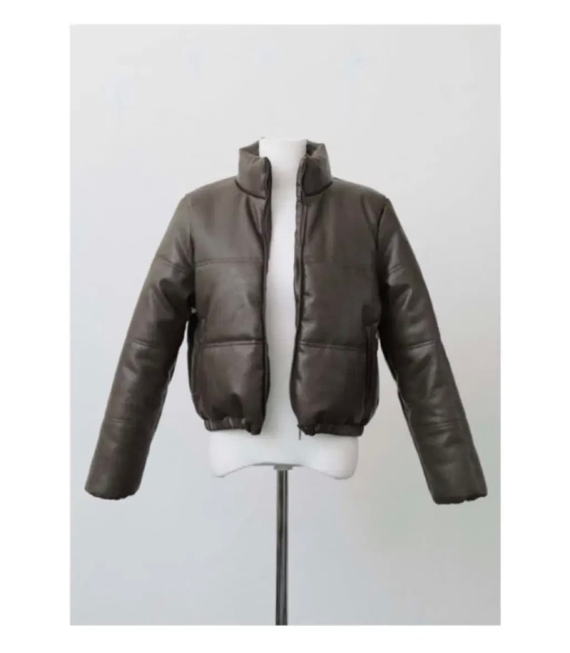 오도어 레더 크롭 패딩 상품이미지3