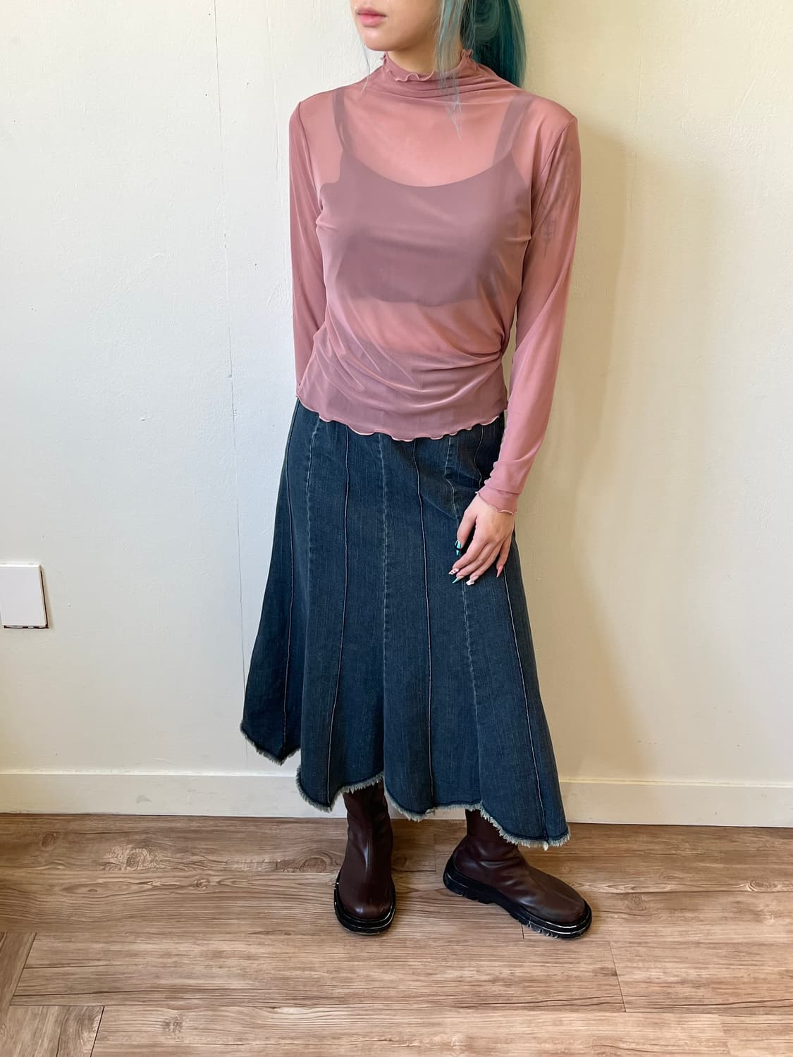 CLEA 인디핑크 시스루 터틀넥 상품이미지7