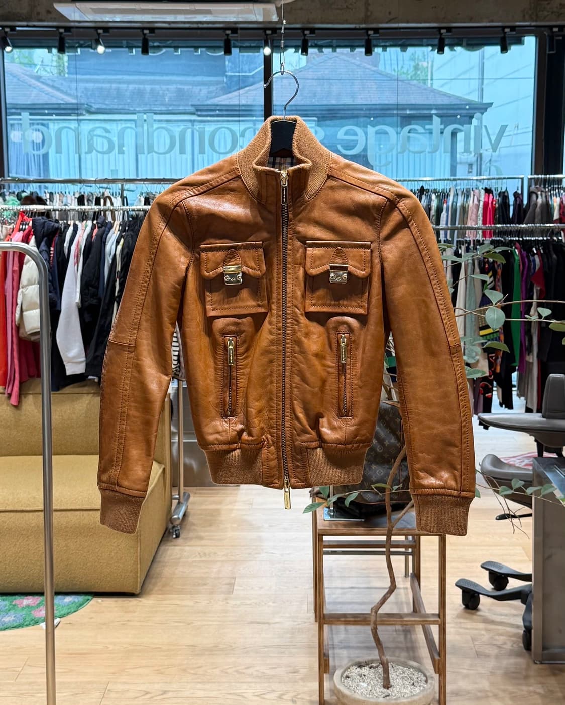 디스퀘어드2 브라운 카우하인드 자켓  상품이미지1