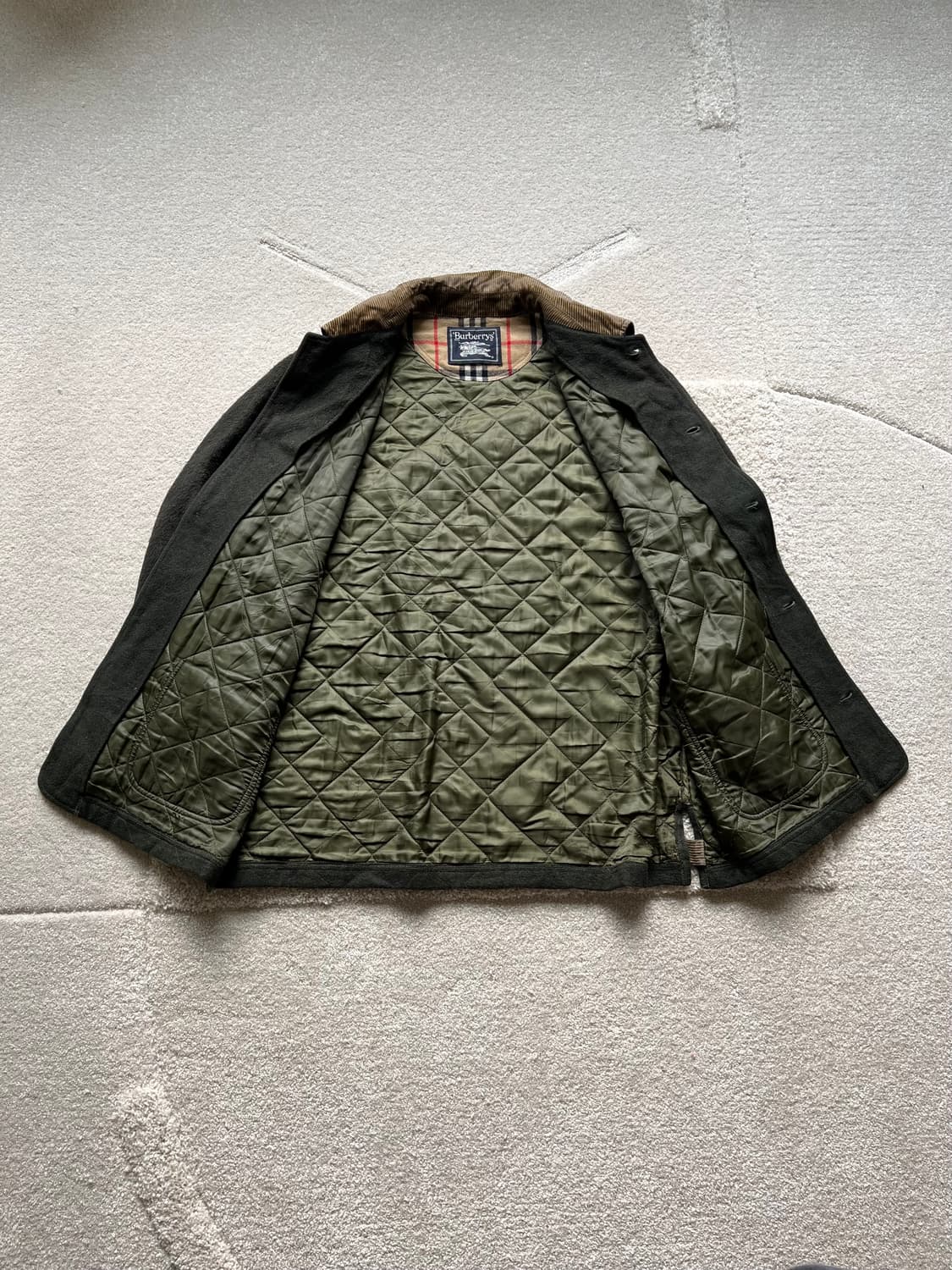 90s 버버리 퀼팅 울 자켓 (105) 상품이미지7