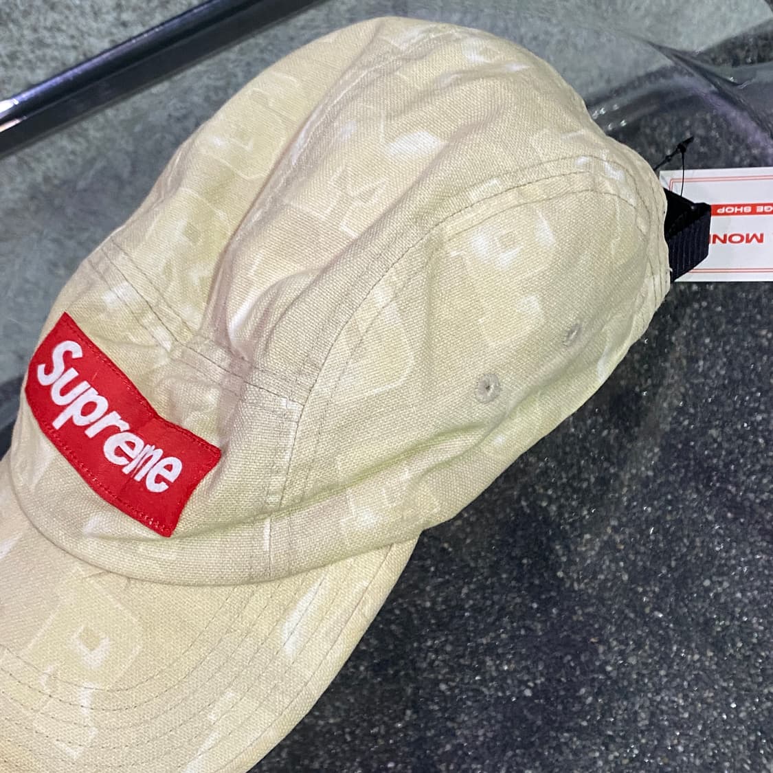 슈프림 베이지 블록 캠프캡 B3870 상품이미지4