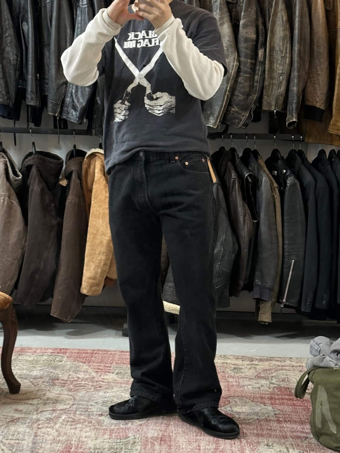 00’s 리바이스 517 블랙 부츠컷 플레어진 상품이미지2