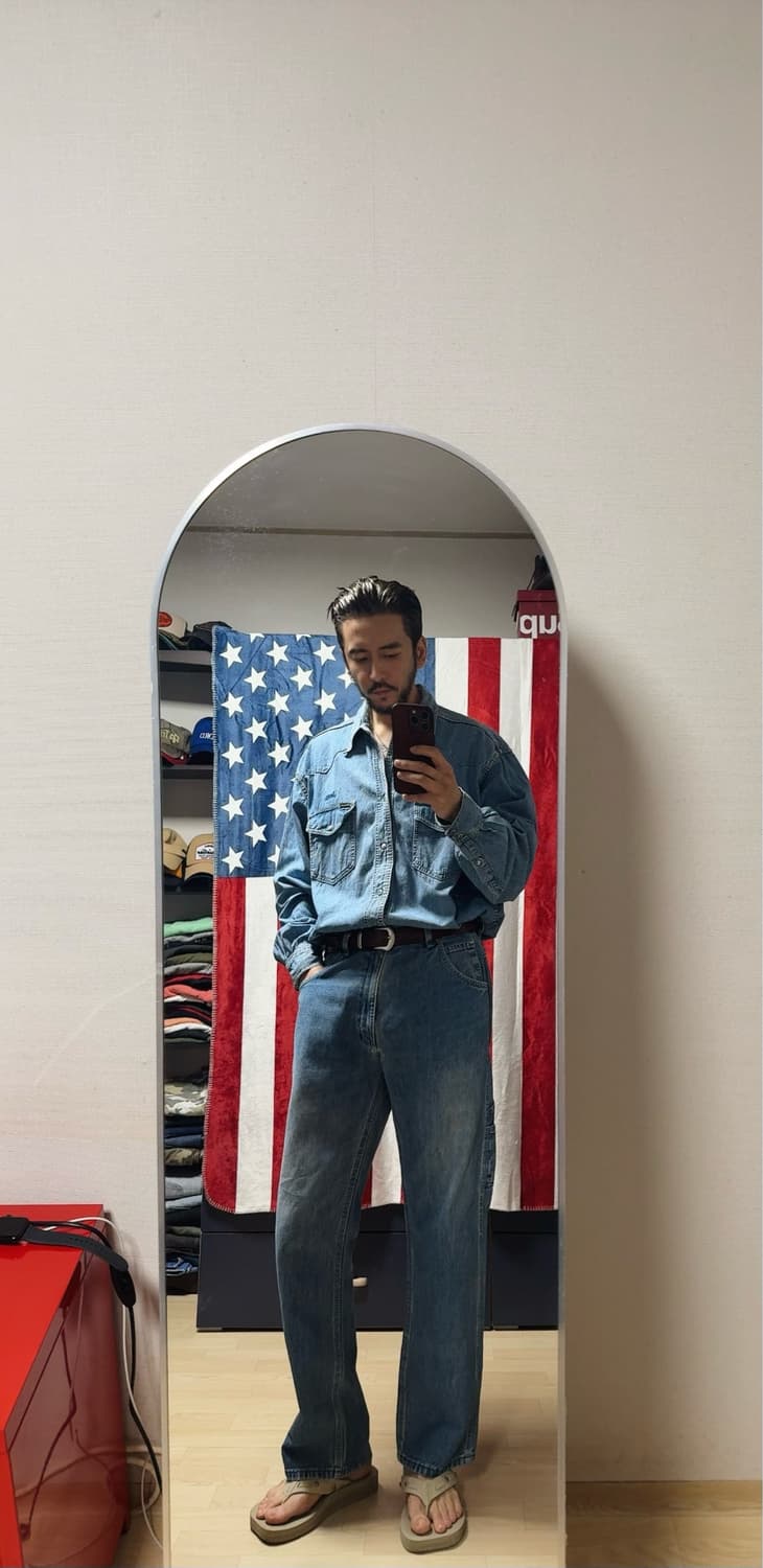 KEY 카펜터 데님 빈티지 워크팬츠 00s Vintage 워크웨어[32] 상품이미지4