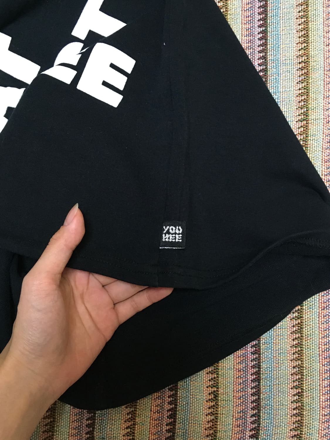 유희 LETTERING T-SHIRT BLACK free 상품이미지3