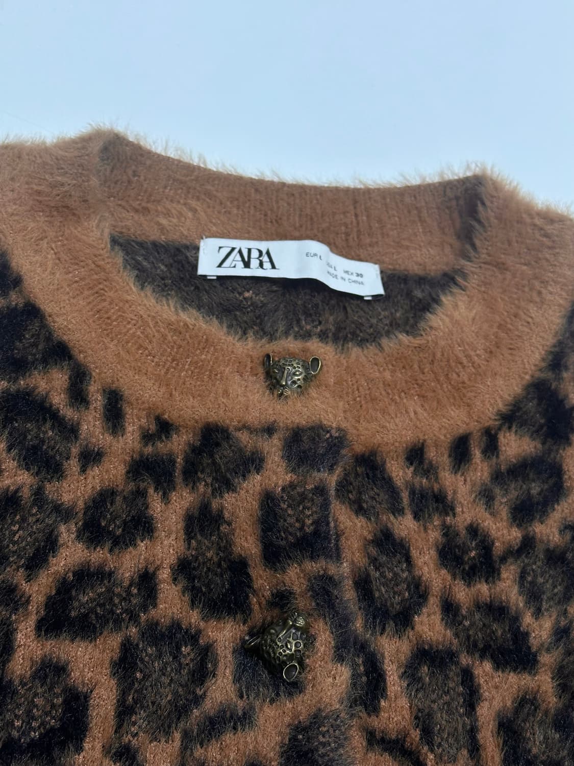 자라 zara 레오파드 호피 가디건 상품이미지6