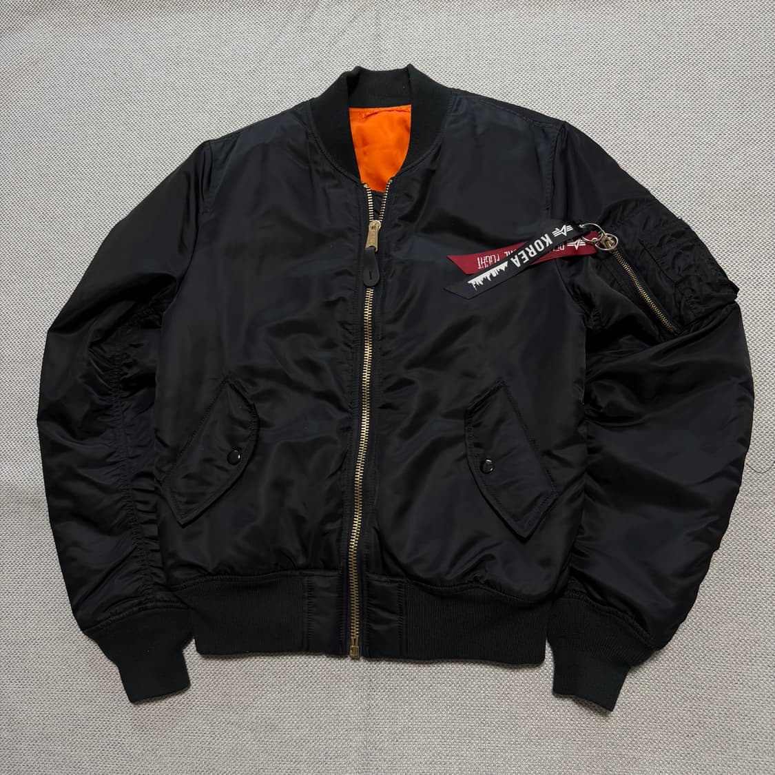 알파인더스트리 블랙 MA-1 항공점퍼 KOREA 탭 상품이미지1