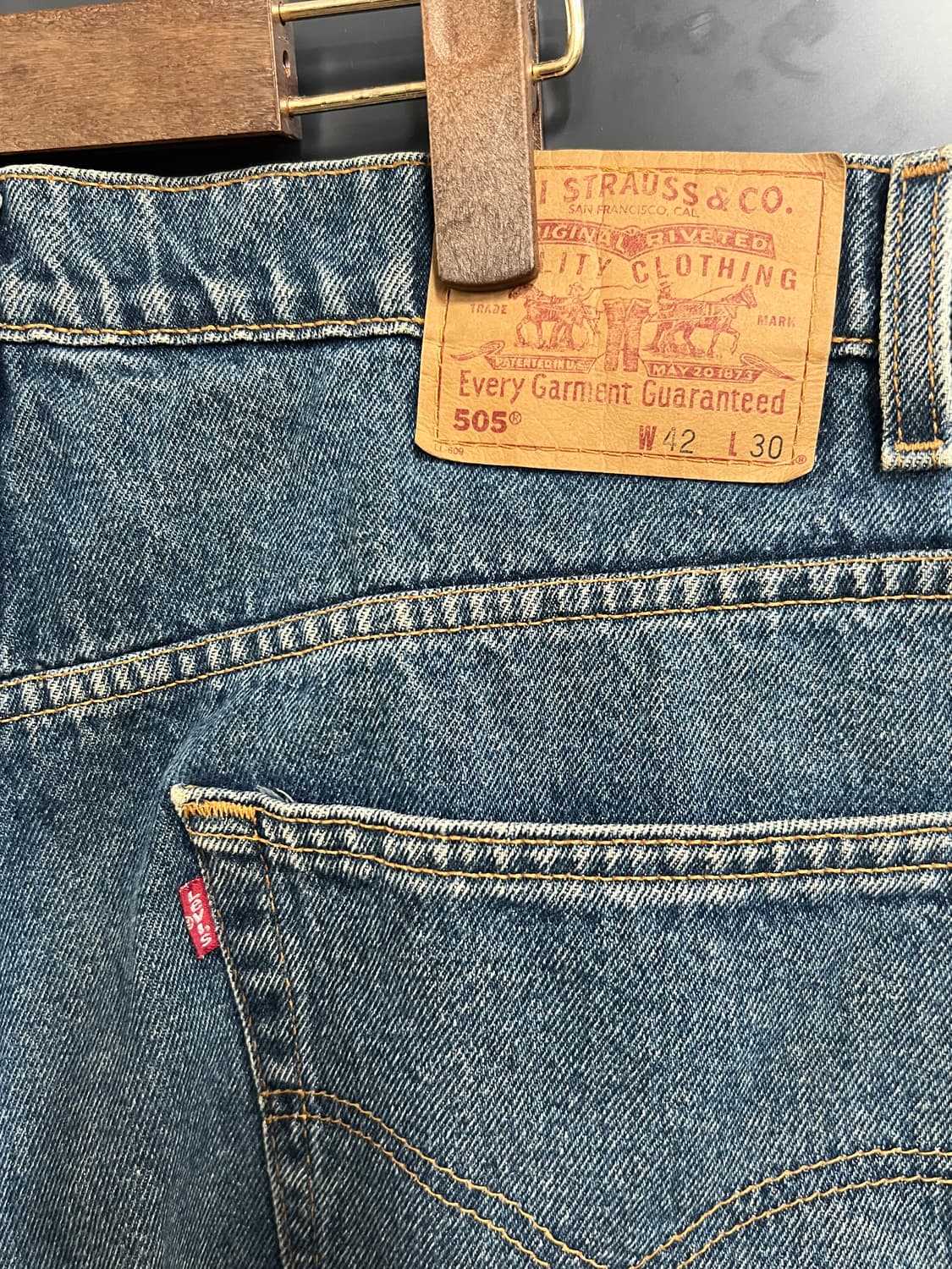 90s Levis 리바이스 505 레귤러 스트레이트 데님 팬츠 상품이미지3