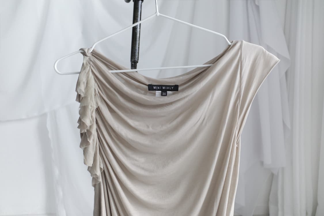 draping unbalanced sleeveless 상품이미지3
