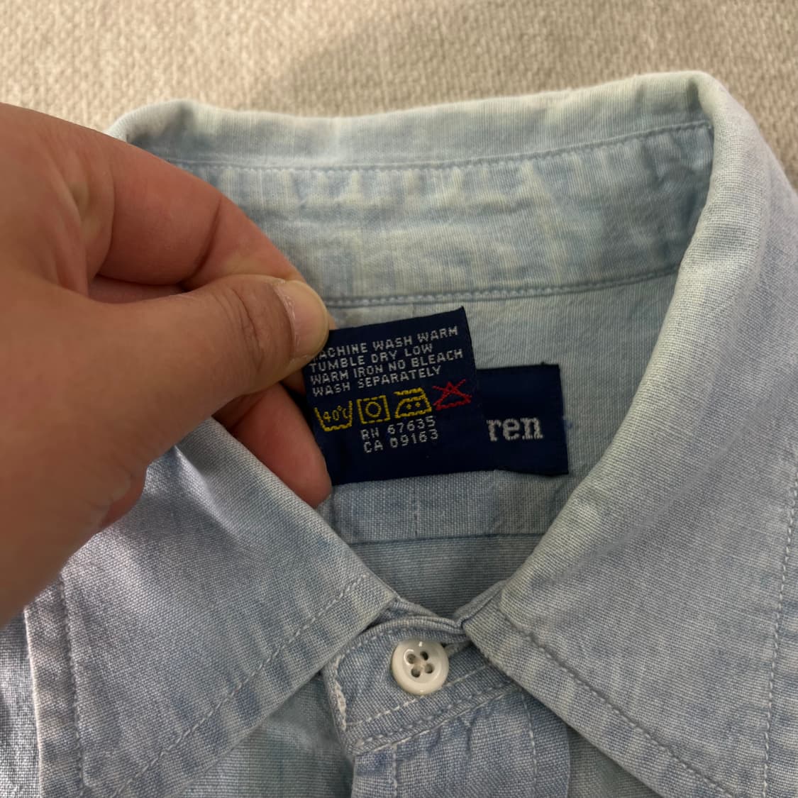 100 폴로랄프로렌 데님 코튼 셔츠 상품이미지5