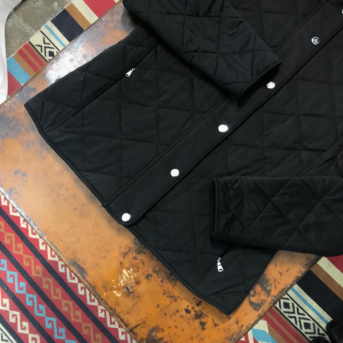 폴로랄프로렌 그린 라벨 투웨이 집업 블랙 퀼팅자켓 여성 44 55 사이즈 상품이미지3