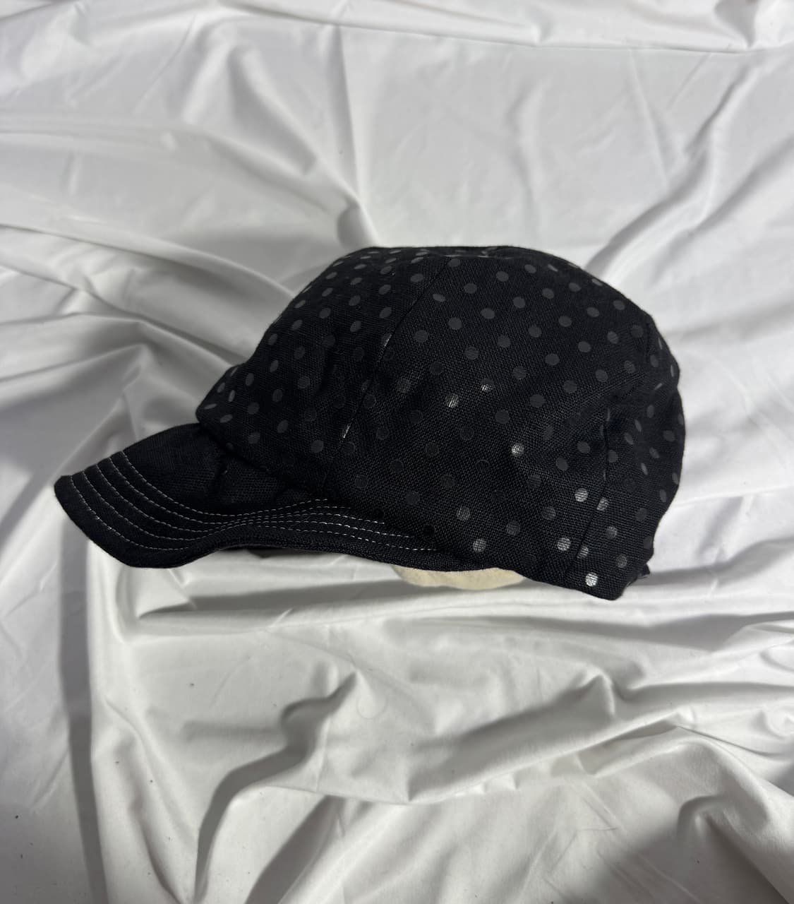 Ca4la 도트 패턴 린넨 캐스캣 상품이미지1