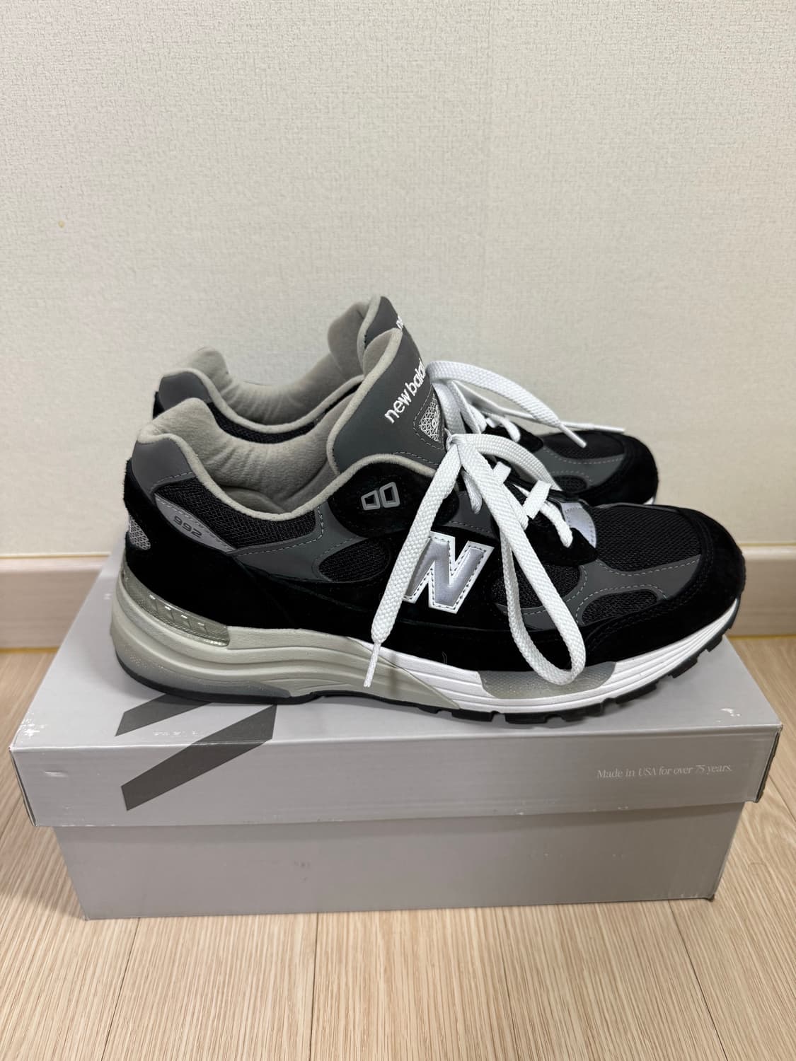 (275)뉴발란스 992 메이드 인 USA 코어 블랙 그레이 U992BK 상품이미지2