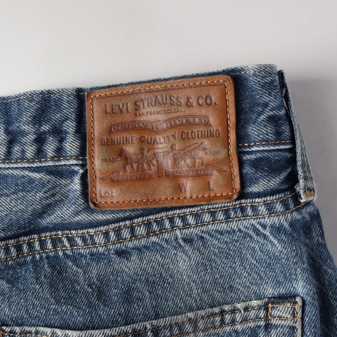 리바이스 워싱 스트레이트 데님 팬츠 34 상품이미지6