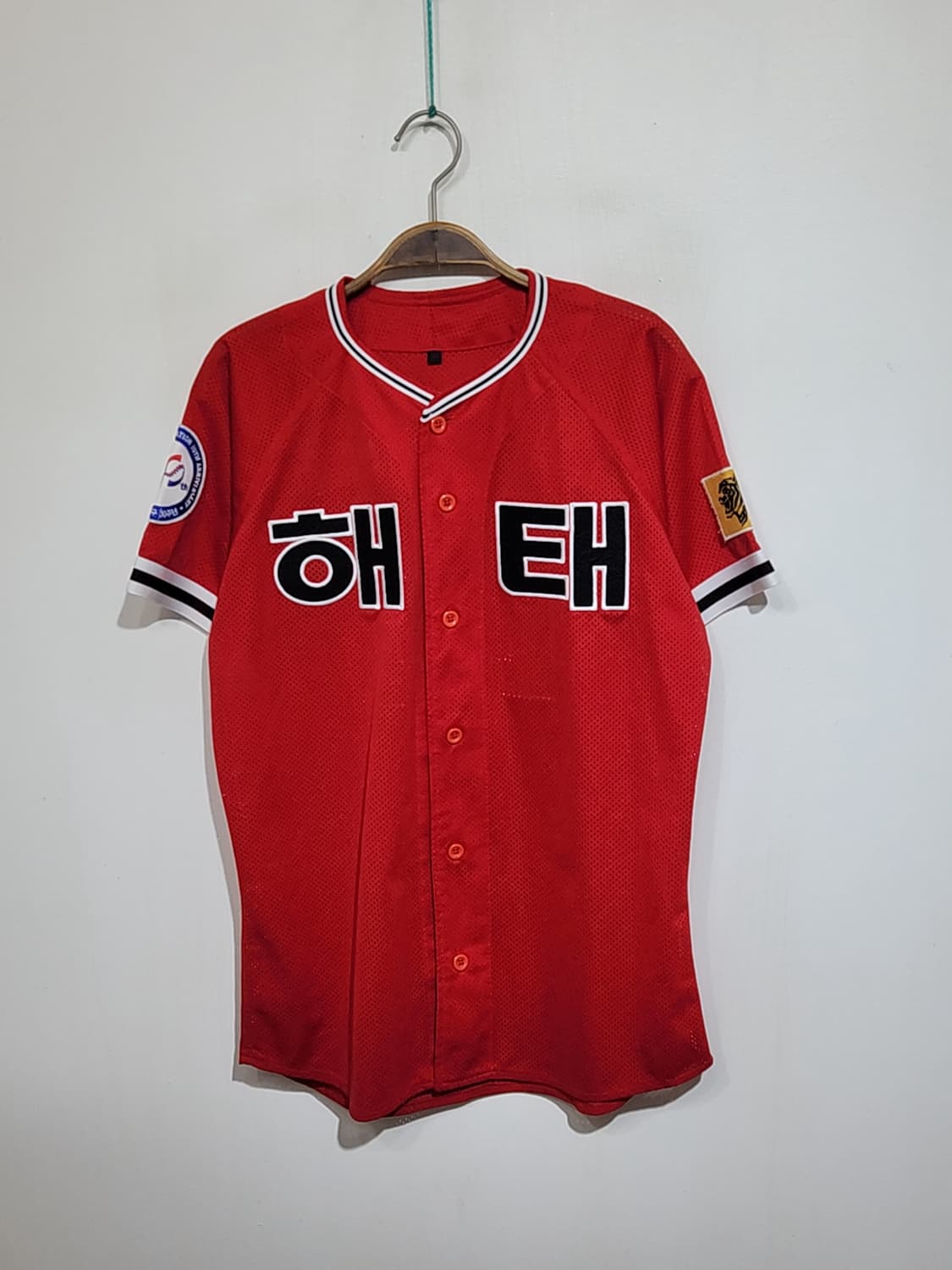 (M) 해태 타이거즈 야구져지 반팔 선동열 마킹 유니폼  상품이미지1