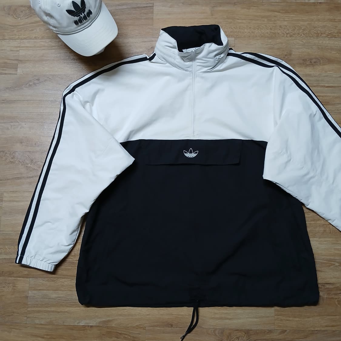 Adidas 아디다스 남녀공용 아노락 하프집업 바람막이 자켓 상품이미지4