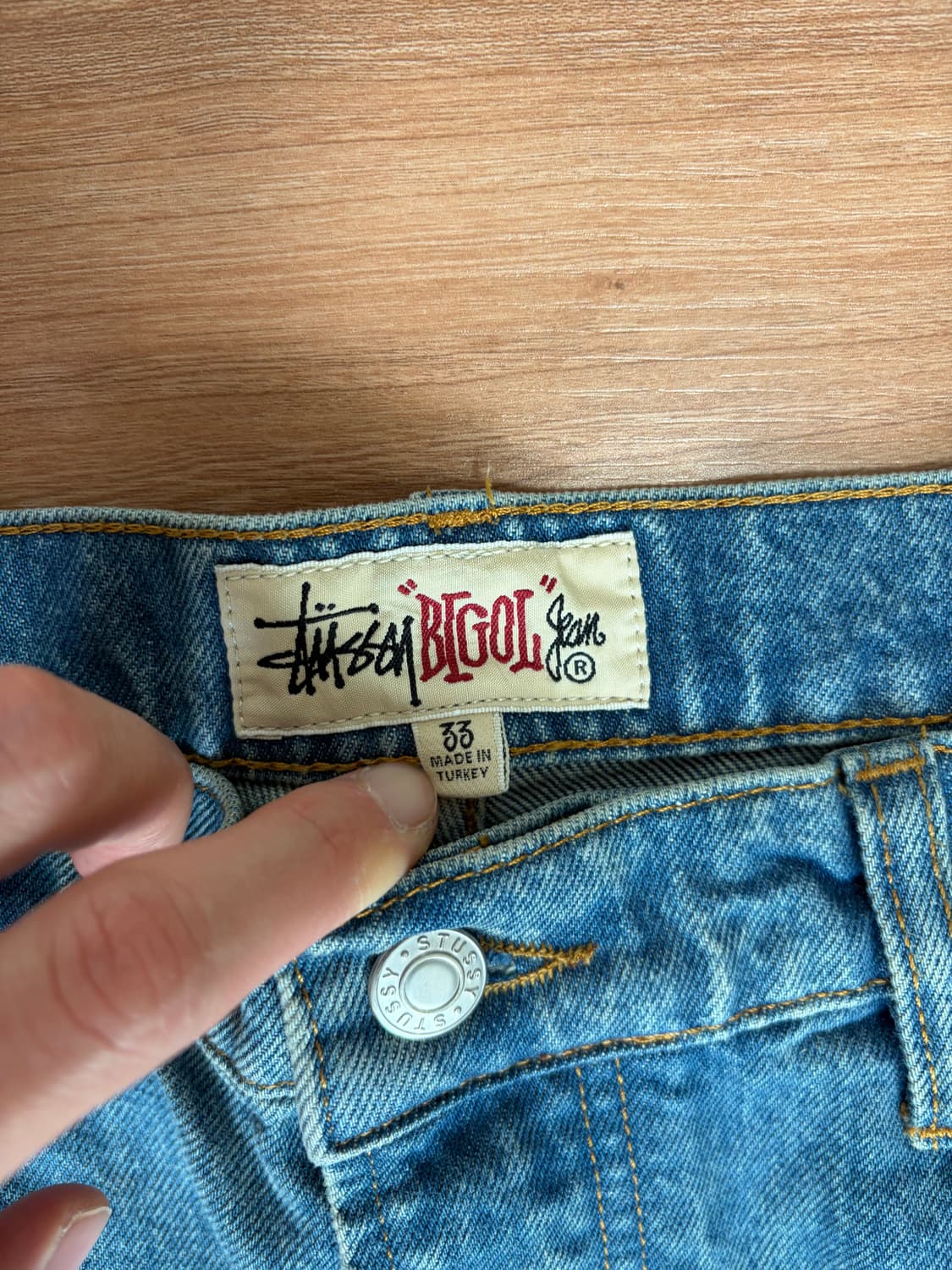 [33] 스투시 데님 빅 올 진 워시드 블루 상품이미지4