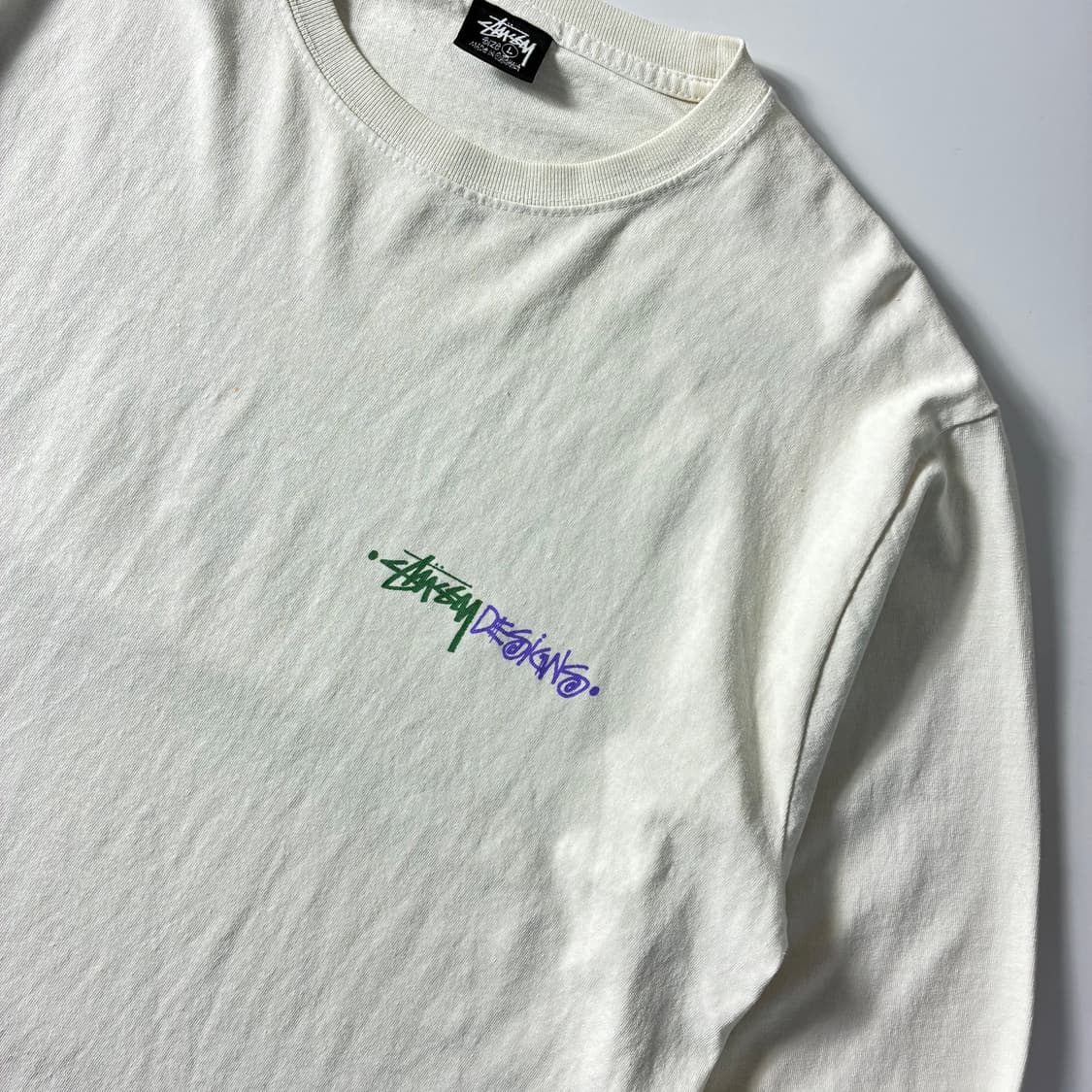 Stussy  스투시 포지티브 바이브레이션 화이트 롱슬리브 상품이미지5