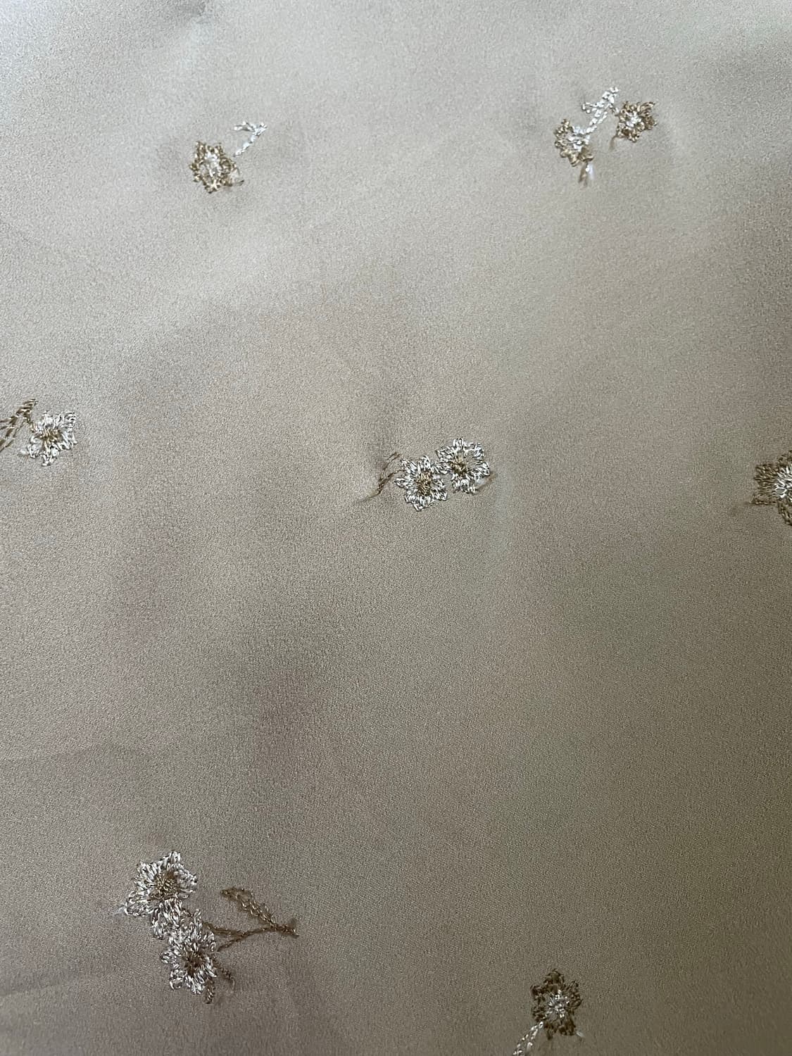 일본 MAKELET 플라워 자수 베이지 A라인 스커트 상품이미지2