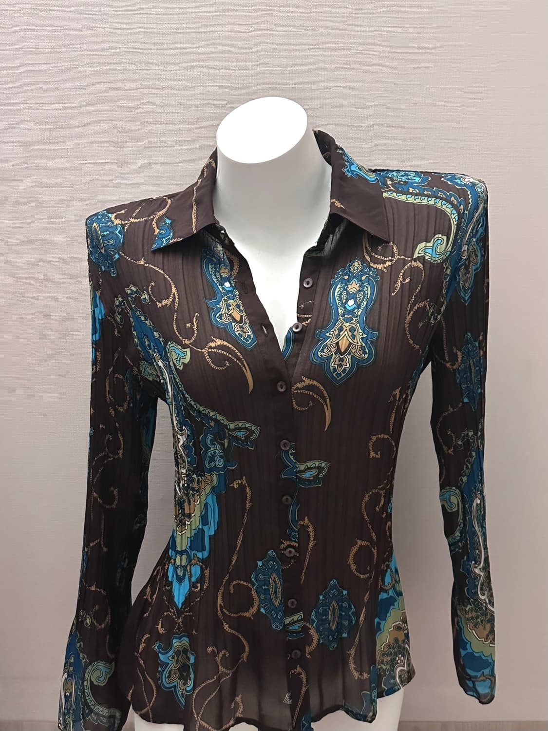 빈티지 오리엔탈 플리츠 블라우스 상품이미지5