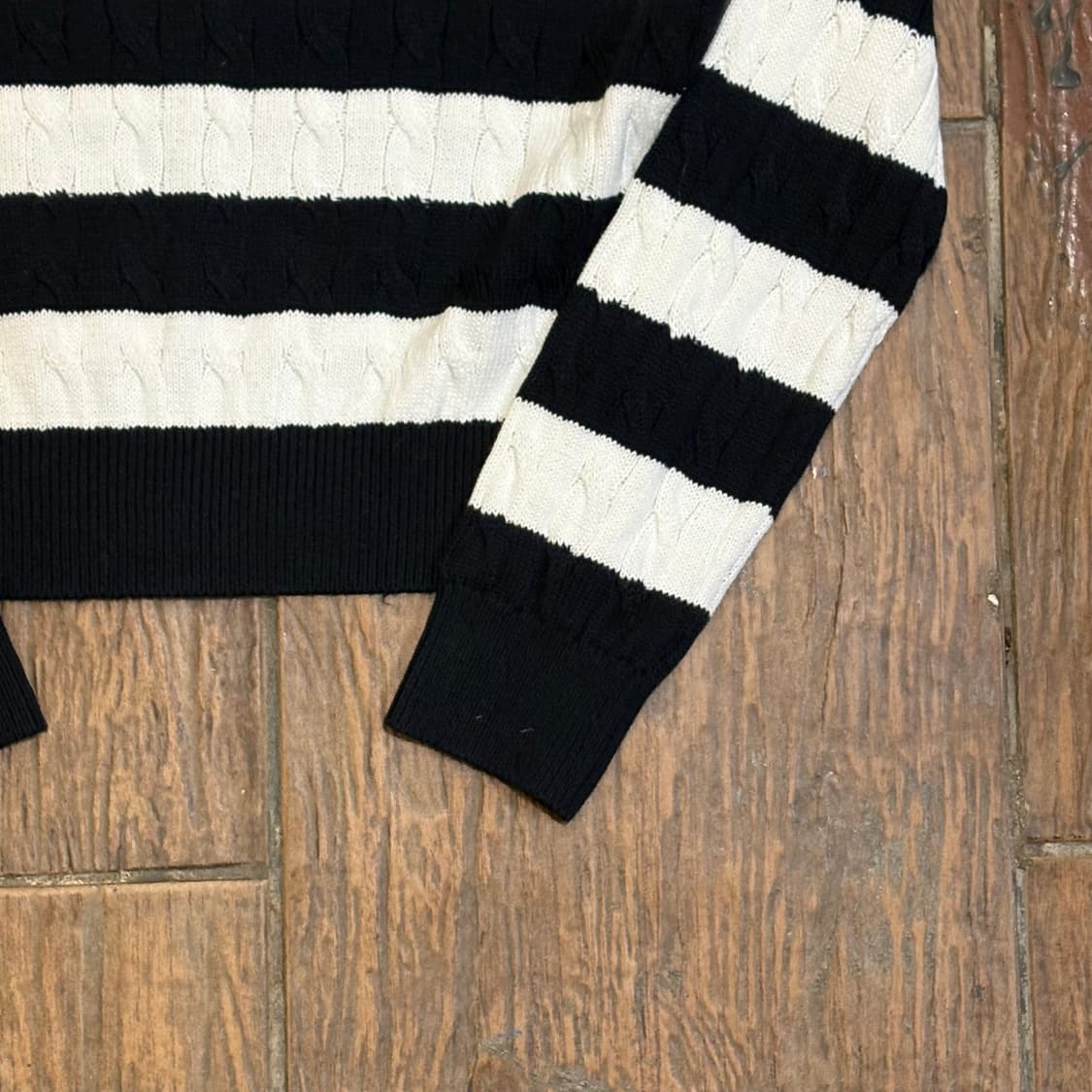 [HI] Polo 폴로 스트라이프 케이블 니트 상품이미지2