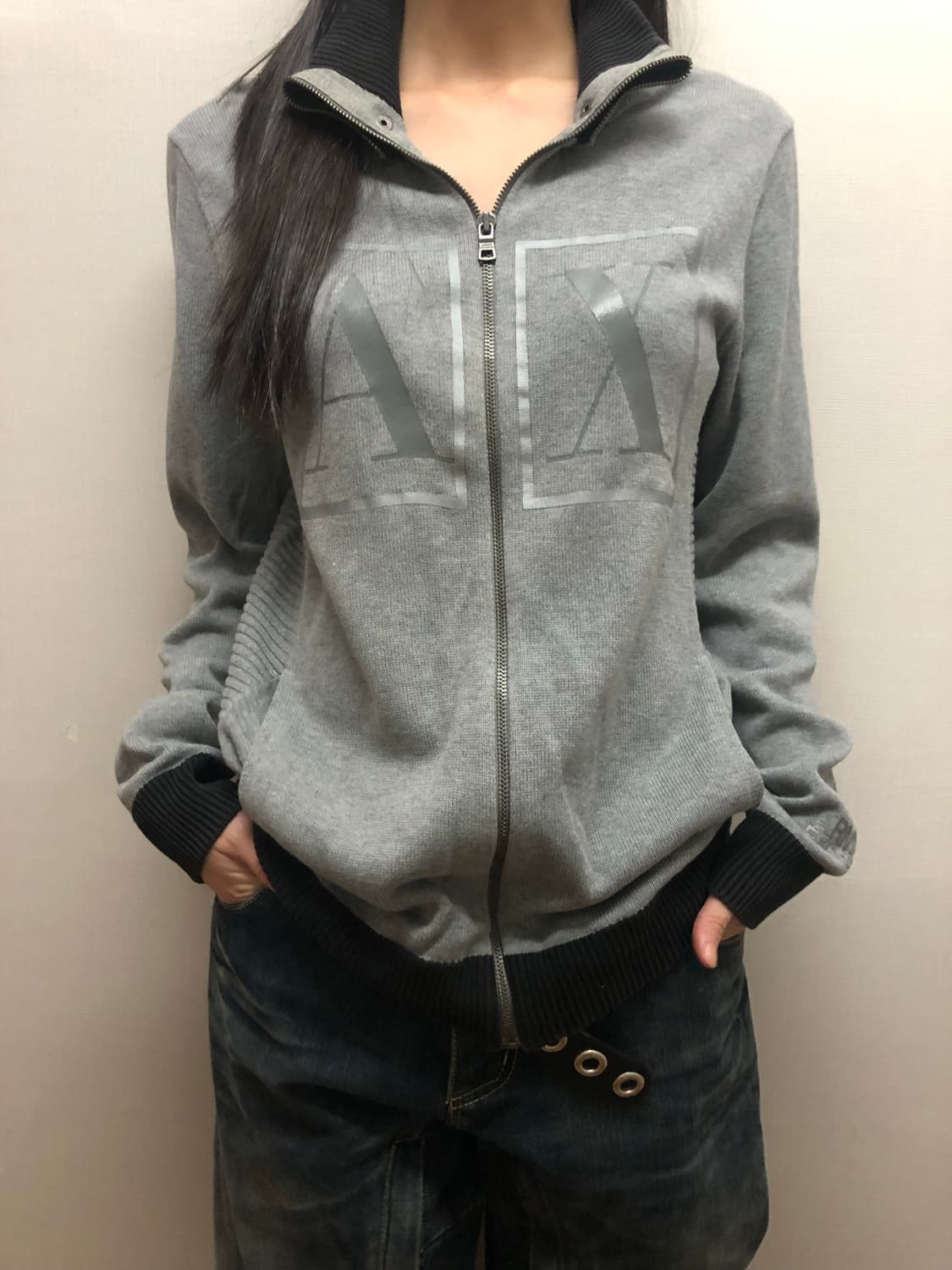 빈티지 아르마니 익스체인지 로고 집업 상품이미지7