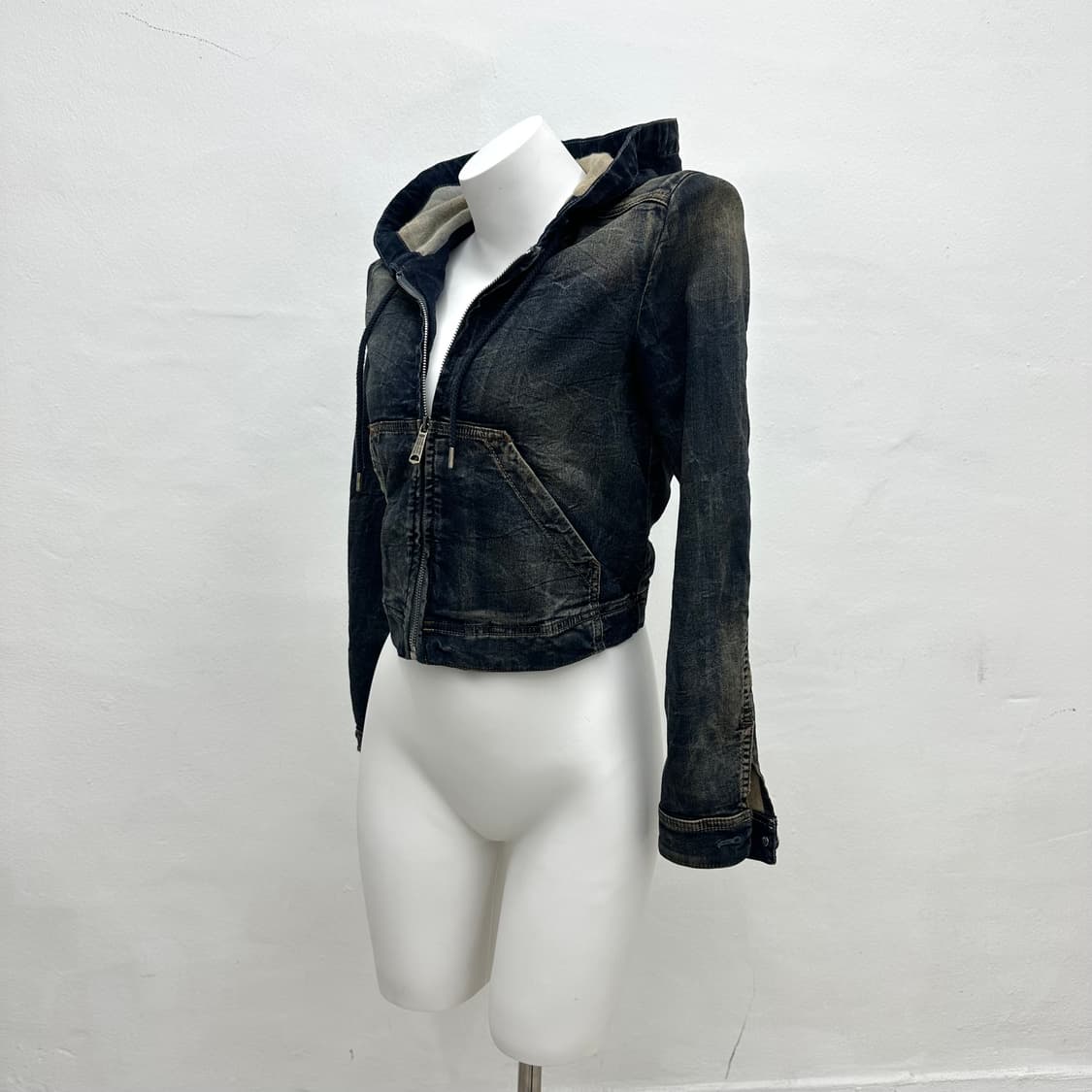 diesel denim crop hood jacket 상품이미지1