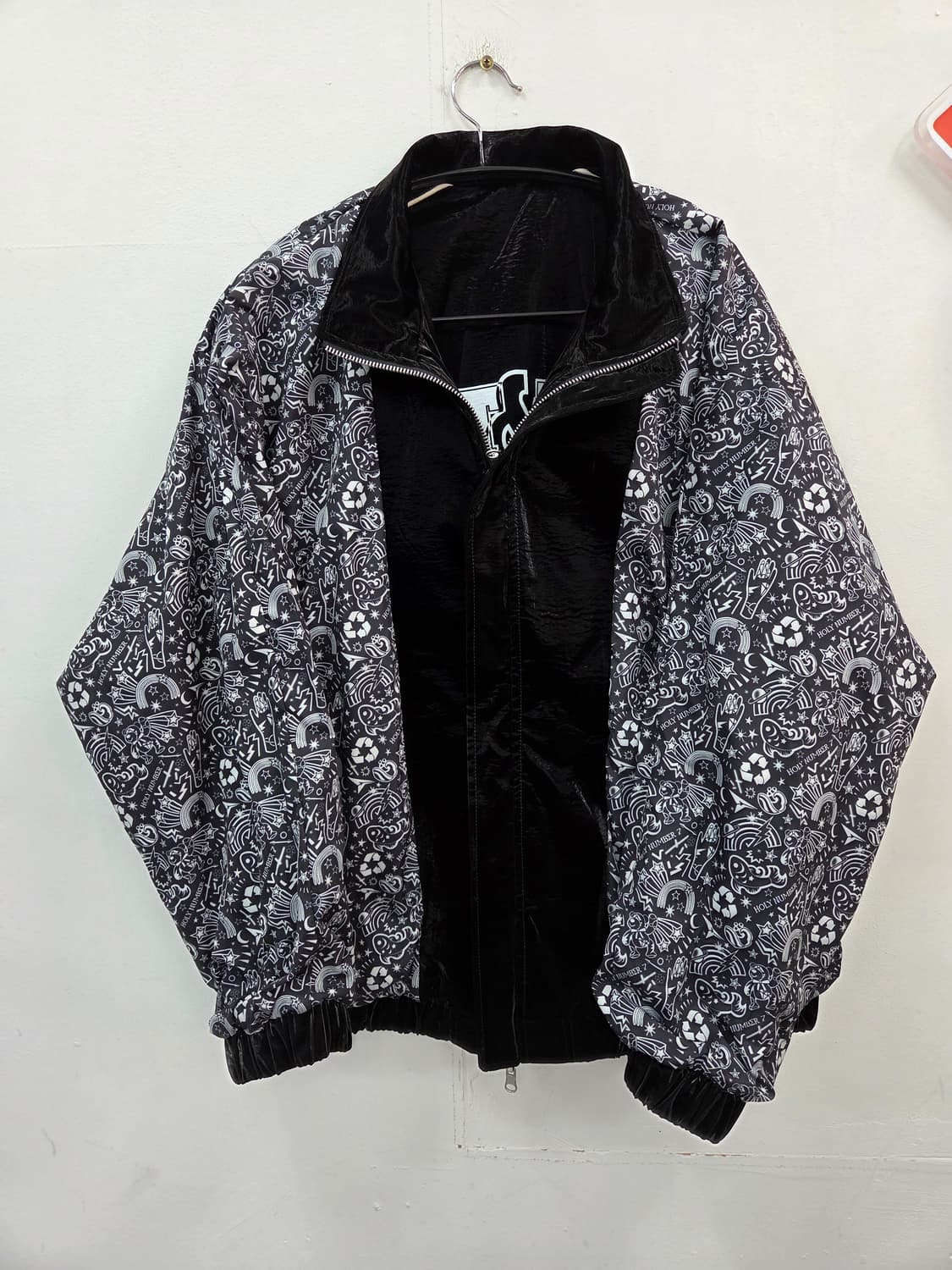 [초희귀]홀리넘버세븐 블랙 유광 리버시블 트랙 자켓 상품이미지7