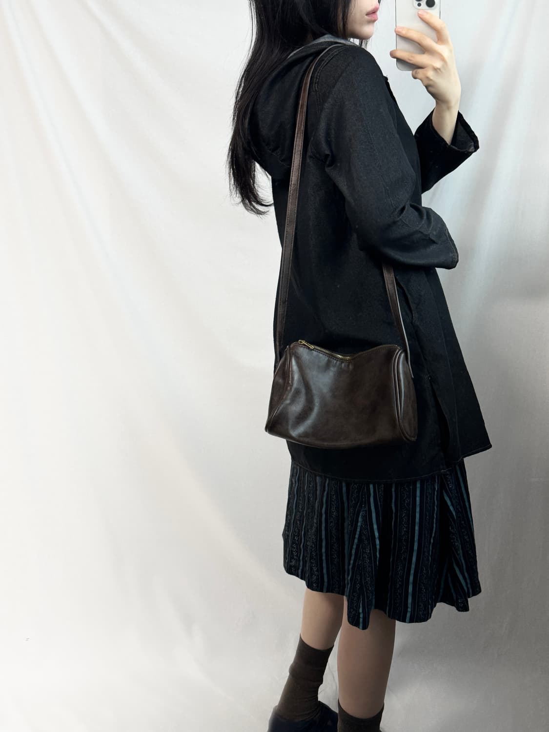 후디드 버튼 롱 자켓 상품이미지4