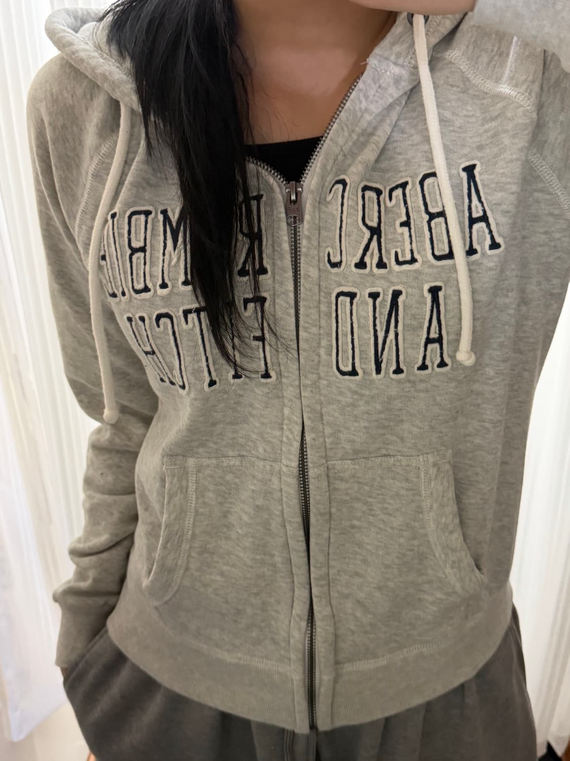 아베크롬비 그레이 후드집업 xs 상품이미지1