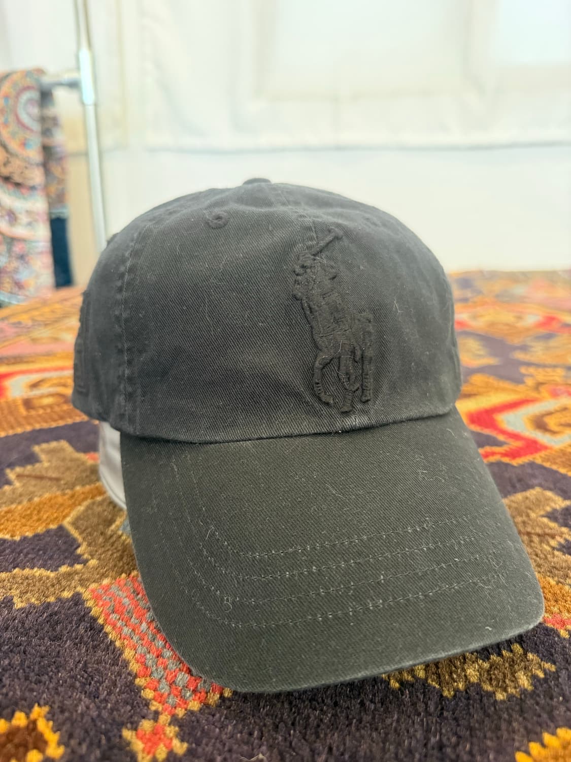 폴로 빅포니 볼캡 올블랙 상품이미지1