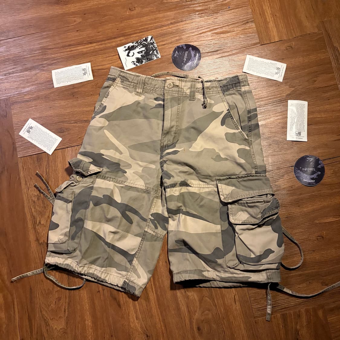 ZOO YORK 카모 패턴 카고 반바지  상품이미지7