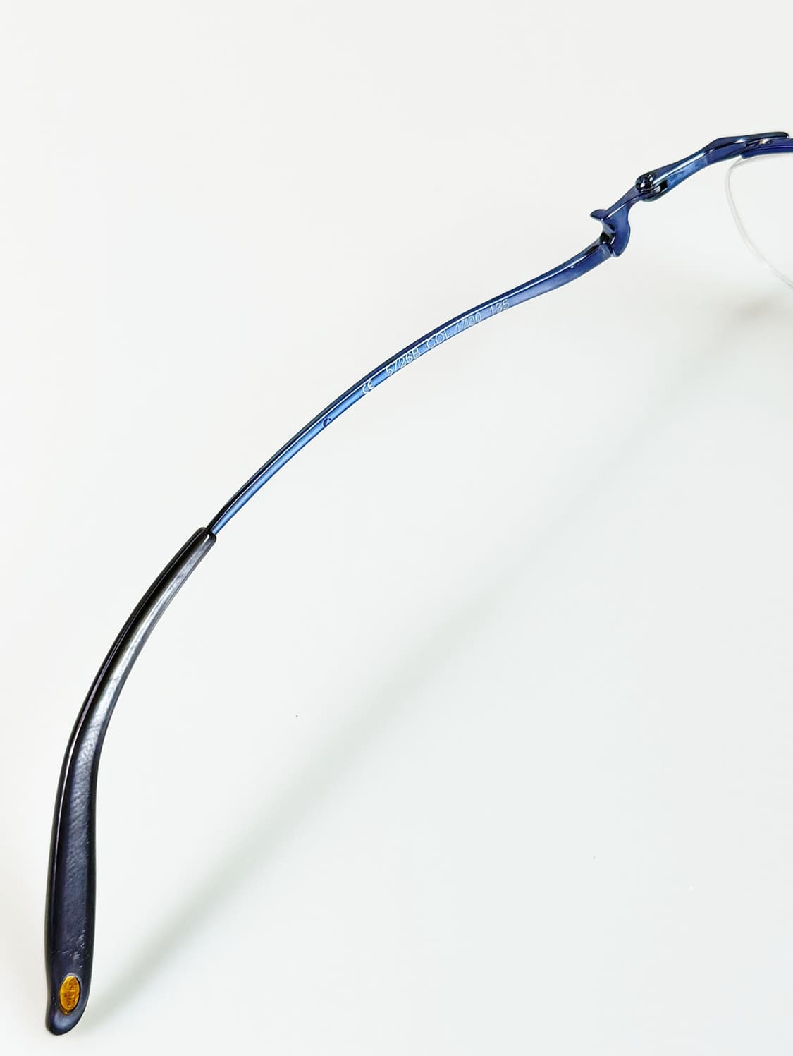 90s KALEIDO 블루 메탈 오벌 반무테 빈티지 안경 상품이미지7