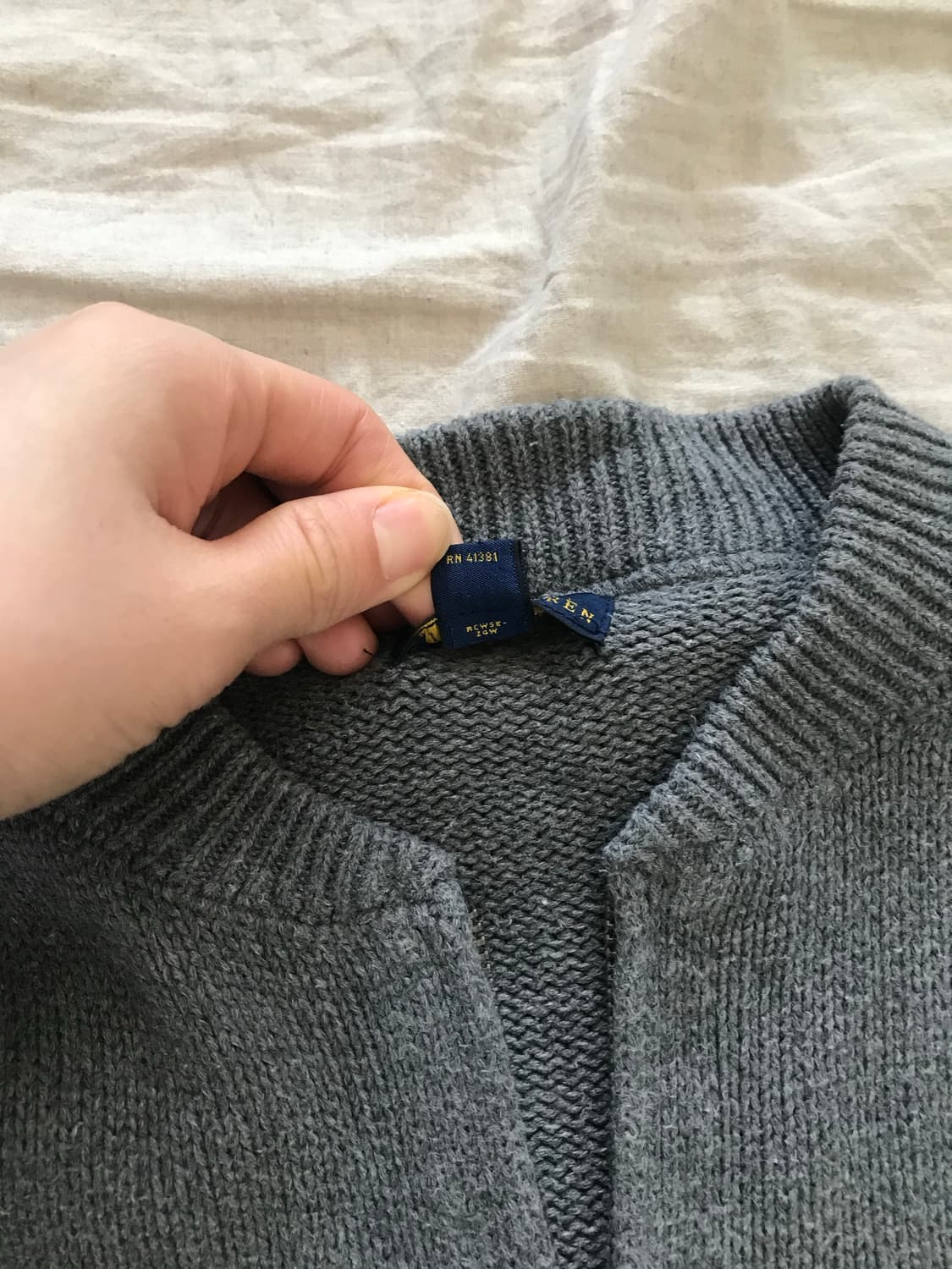 폴로 랄프로렌 빅 포니 로고 그레이 니트집업 대장급 상품이미지8