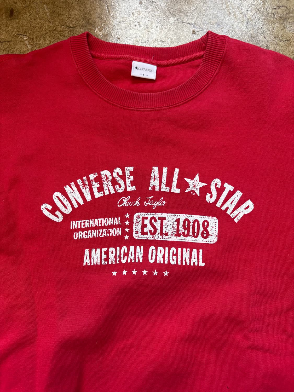 컨버스 올스타 빈티지 레드 스웻셔츠 상품이미지3