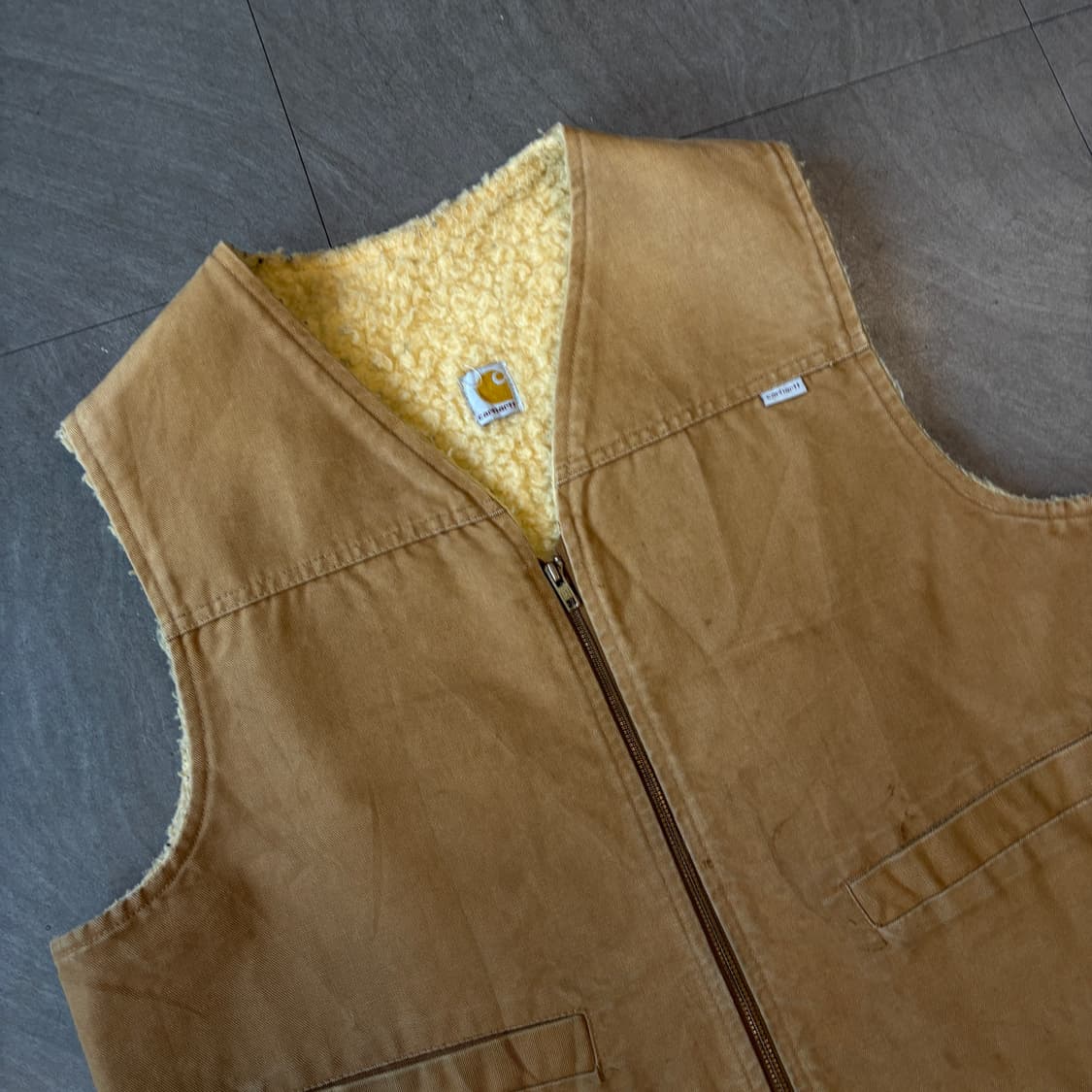 80s 80년대 생산 칼하트 덕 캔버스 조끼 상품이미지2